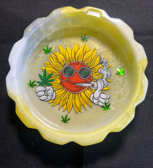 Peace Sunflower Tray