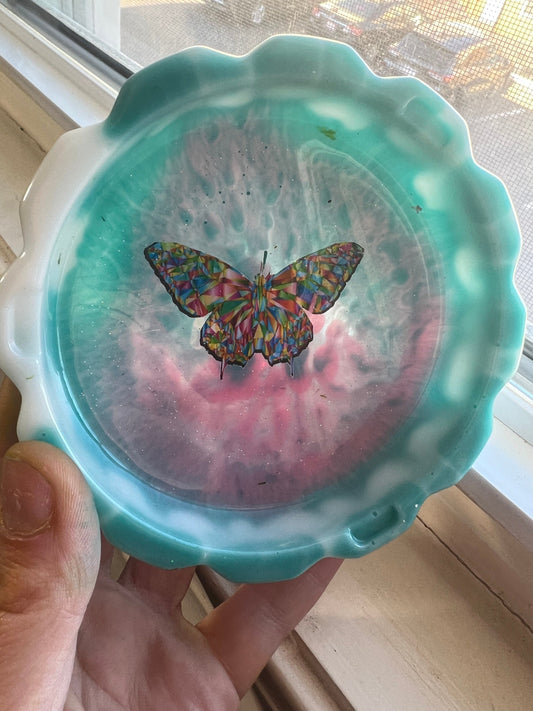 Marble Butterfly Tray