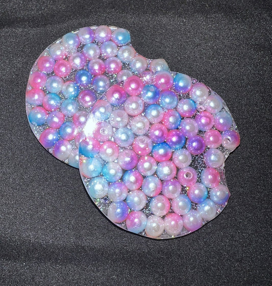 Colorful Mermaid Pearl Car Coasters (Set of 2)